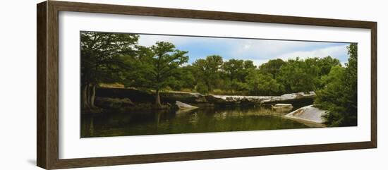 View of Lake with Trees at Mckinney Falls State Park, Austin, Texas, Usa-null-Framed Photographic Print