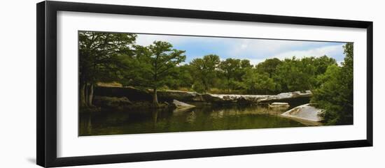 View of Lake with Trees at Mckinney Falls State Park, Austin, Texas, Usa-null-Framed Photographic Print