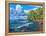 View of lakeshore against cloudy sky, Great Sand Bay, Lake Superior, Keweenaw Peninsula, Upper P...-null-Framed Premier Image Canvas