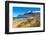 View of landscape and Playa de Famara beach, Caleta de Famara, Caleta de Famara, Lanzarote-Frank Fell-Framed Photographic Print