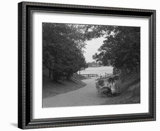 View of Lane Leading to Water-William Davis Hassler-Framed Photographic Print