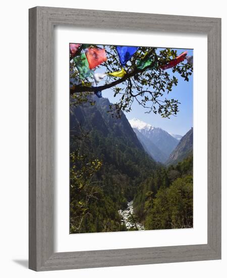 View of Langtang Valley, Langtang Nat'l Park, Bagmati, Central Region (Madhyamanchal), Nepal-Jochen Schlenker-Framed Photographic Print