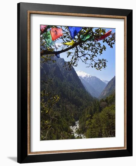 View of Langtang Valley, Langtang Nat'l Park, Bagmati, Central Region (Madhyamanchal), Nepal-Jochen Schlenker-Framed Photographic Print