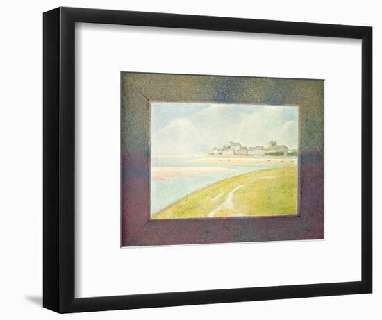 View of Le Crotoy, from Upstream, 1889-Georges Seurat-Framed Premium Giclee Print