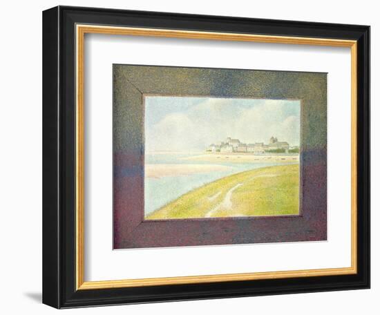 View of Le Crotoy, from Upstream, 1889-Georges Seurat-Framed Giclee Print