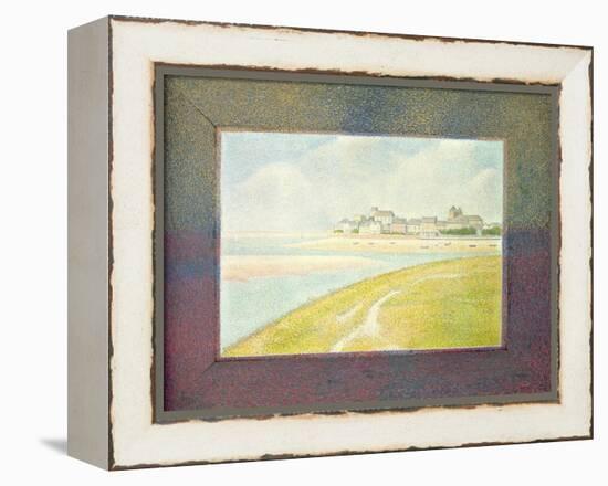 View of Le Crotoy, from Upstream, 1889-Georges Seurat-Framed Premier Image Canvas