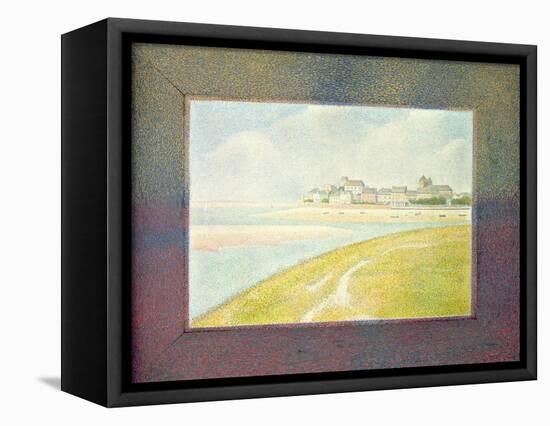 View of Le Crotoy, from Upstream, 1889-Georges Seurat-Framed Premier Image Canvas