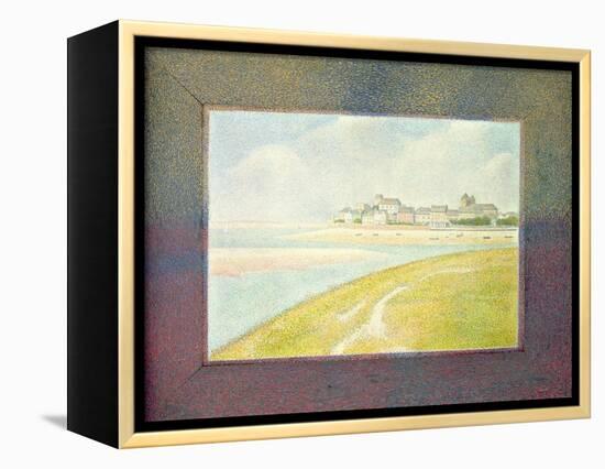 View of Le Crotoy, from Upstream, 1889-Georges Seurat-Framed Premier Image Canvas