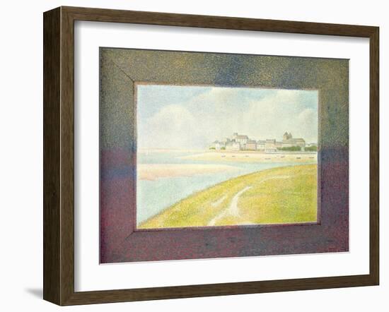 View of Le Crotoy, from Upstream, 1889-Georges Seurat-Framed Giclee Print
