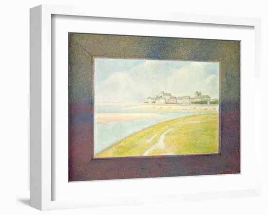 View of Le Crotoy, from Upstream, 1889-Georges Seurat-Framed Giclee Print