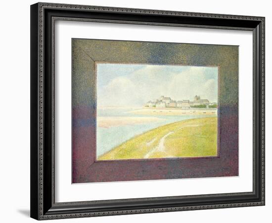 View of Le Crotoy, from Upstream, 1889-Georges Seurat-Framed Giclee Print