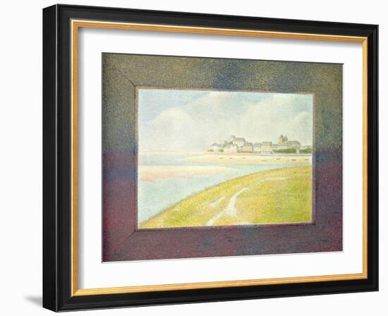 View of Le Crotoy, from Upstream, 1889-Georges Seurat-Framed Giclee Print