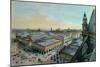 View of Les Halles in Paris Taken from Saint Eustache Upper Gallery, circa 1870-80-Felix Benoist-Mounted Giclee Print