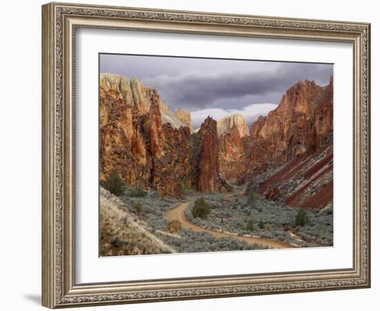 View of Leslie Gulch, Oregon, USA-Don Paulson-Framed Photographic Print