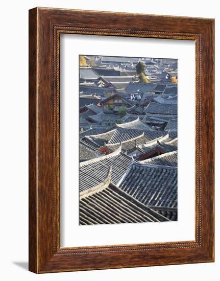 View of Lijiang, UNESCO World Heritage Site, Yunnan, China, Asia-Ian Trower-Framed Photographic Print