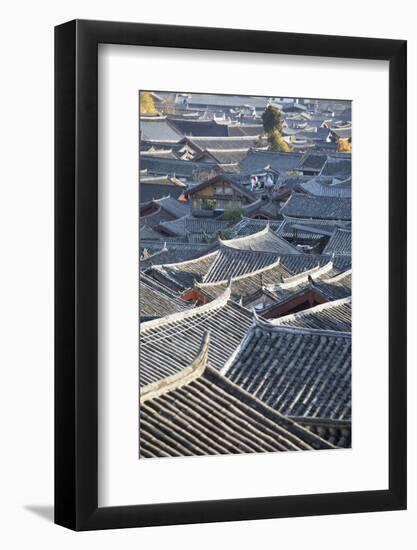 View of Lijiang, UNESCO World Heritage Site, Yunnan, China, Asia-Ian Trower-Framed Photographic Print