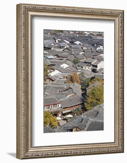 View of Lijiang, UNESCO World Heritage Site, Yunnan, China, Asia-Ian Trower-Framed Photographic Print