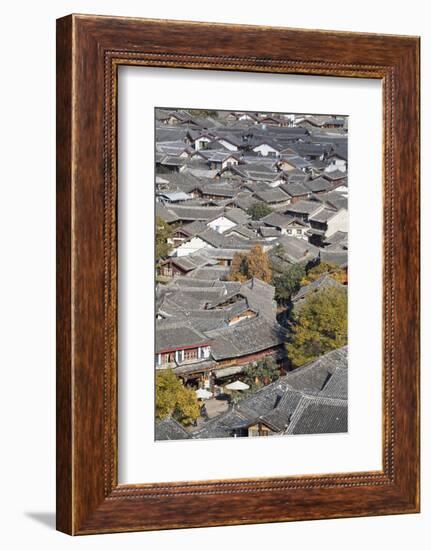 View of Lijiang, UNESCO World Heritage Site, Yunnan, China, Asia-Ian Trower-Framed Photographic Print