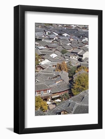 View of Lijiang, UNESCO World Heritage Site, Yunnan, China, Asia-Ian Trower-Framed Photographic Print