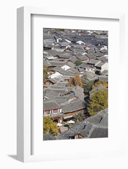 View of Lijiang, UNESCO World Heritage Site, Yunnan, China, Asia-Ian Trower-Framed Photographic Print