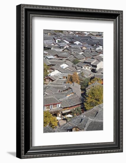 View of Lijiang, UNESCO World Heritage Site, Yunnan, China, Asia-Ian Trower-Framed Photographic Print