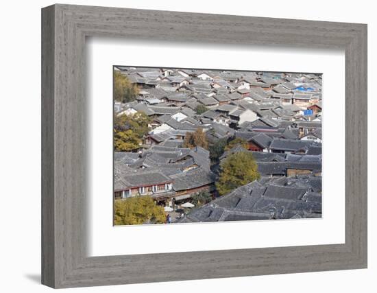 View of Lijiang, UNESCO World Heritage Site, Yunnan, China, Asia-Ian Trower-Framed Photographic Print