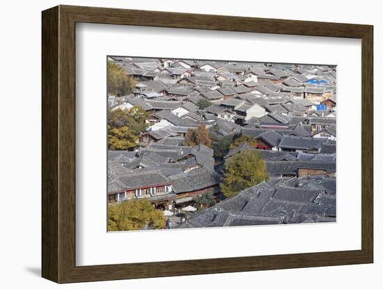 View of Lijiang, UNESCO World Heritage Site, Yunnan, China, Asia-Ian Trower-Framed Photographic Print