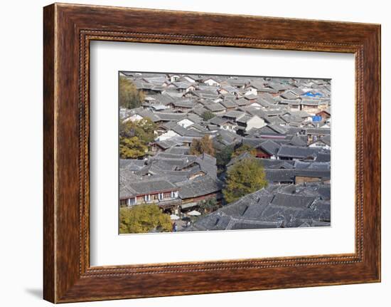 View of Lijiang, UNESCO World Heritage Site, Yunnan, China, Asia-Ian Trower-Framed Photographic Print