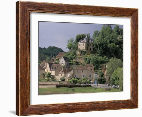 View of Limeuil Across the River Dordogne, Dordogne, Aquitaine, France-Peter Higgins-Framed Photographic Print