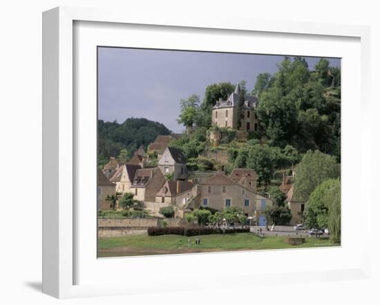 View of Limeuil Across the River Dordogne, Dordogne, Aquitaine, France-Peter Higgins-Framed Photographic Print