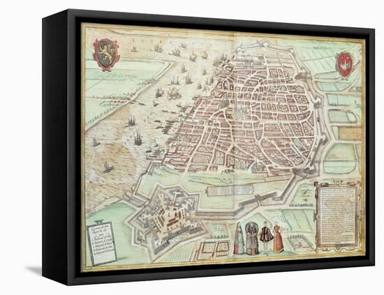 View of Lisbon, 1572, Portugal 16th Century-null-Framed Premier Image Canvas