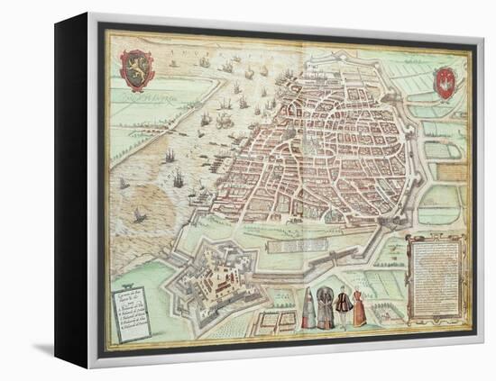 View of Lisbon, 1572, Portugal 16th Century-null-Framed Premier Image Canvas