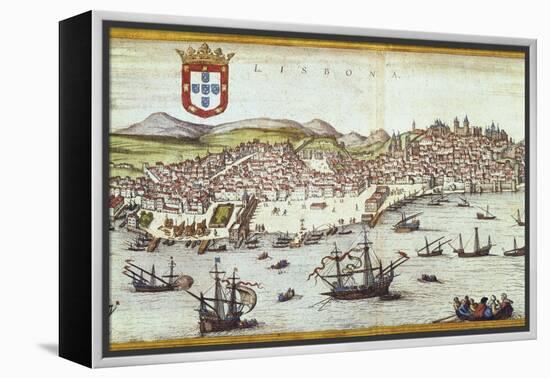 View of Lisbon-Abraham Ortelius-Framed Stretched Canvas