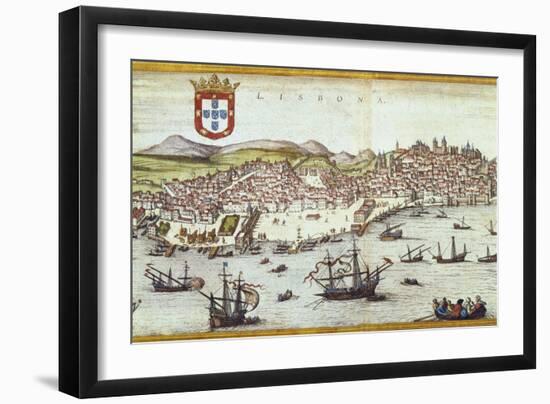 View of Lisbon-Abraham Ortelius-Framed Art Print