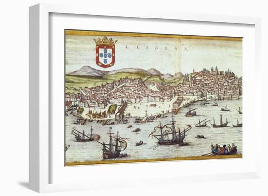 View of Lisbon-Abraham Ortelius-Framed Art Print