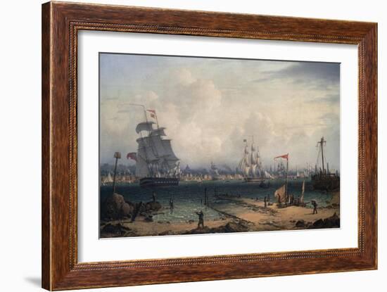 View of Liverpool, from Cheshire-Robert Salmon-Framed Giclee Print