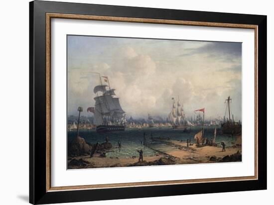 View of Liverpool, from Cheshire-Robert Salmon-Framed Giclee Print