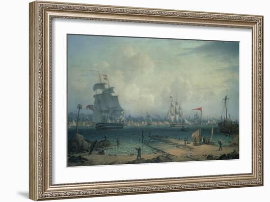 View of Liverpool, from Cheshire-Robert Salmon-Framed Giclee Print