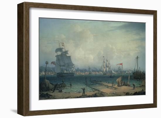 View of Liverpool, from Cheshire-Robert Salmon-Framed Giclee Print