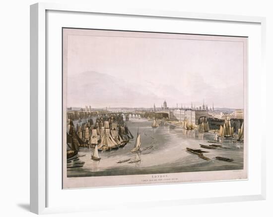 View of London, 1816-Robert Havell the Elder-Framed Giclee Print