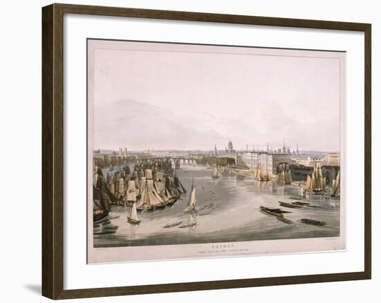 View of London, 1816-Robert Havell the Elder-Framed Giclee Print