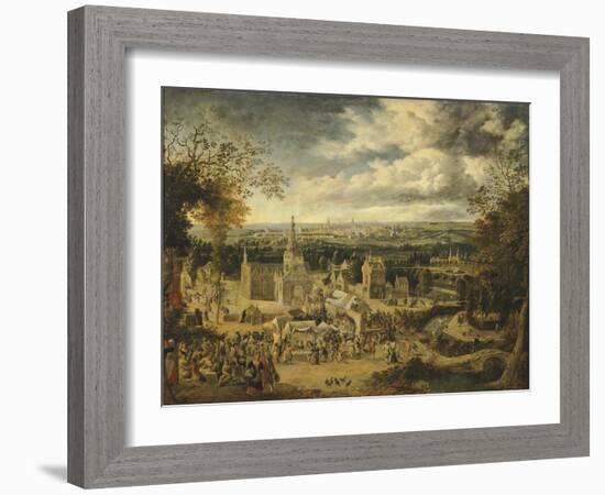 View of London and its Surroundings, England 18th Century-John Harris Valda-Framed Giclee Print