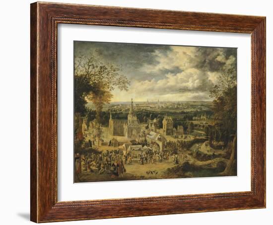 View of London and its Surroundings, England 18th Century-John Harris Valda-Framed Giclee Print