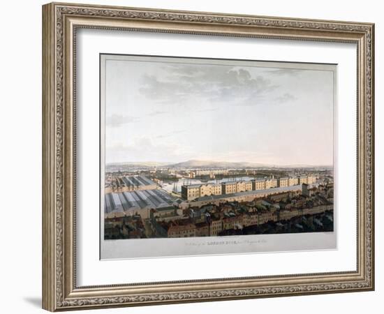 View of London Docks, 1816-Daniel Havell-Framed Giclee Print