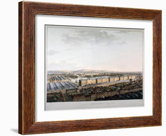 View of London Docks, 1816-Daniel Havell-Framed Giclee Print