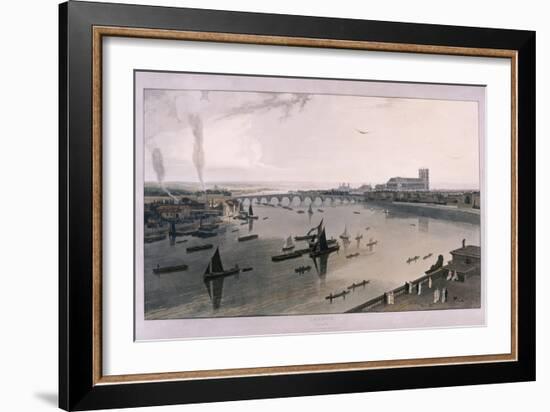 View of London from Somerset House, 1805-William Daniell-Framed Giclee Print