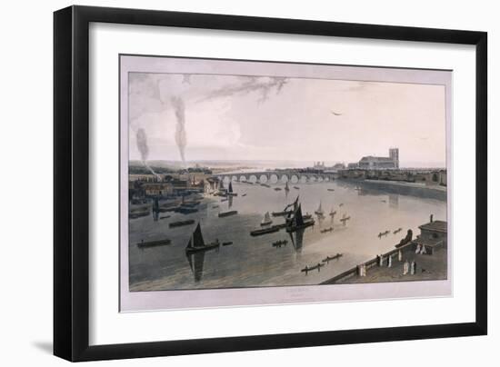 View of London from Somerset House, 1805-William Daniell-Framed Giclee Print