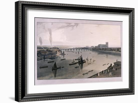 View of London from Somerset House, 1805-William Daniell-Framed Giclee Print