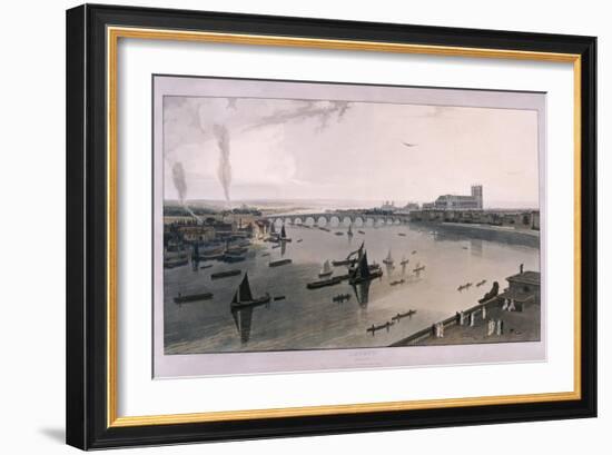 View of London from Somerset House, 1805-William Daniell-Framed Giclee Print