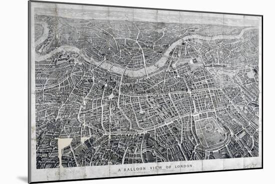 View of London from the North as Seen from a Balloon, 1851-John Henry Banks-Mounted Giclee Print